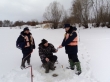 Лёд толщиной  10-15 см опасен
